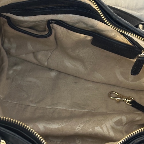 Michael Kors Black Leather Satchel Crossbody Bag - Picture 5 of 8